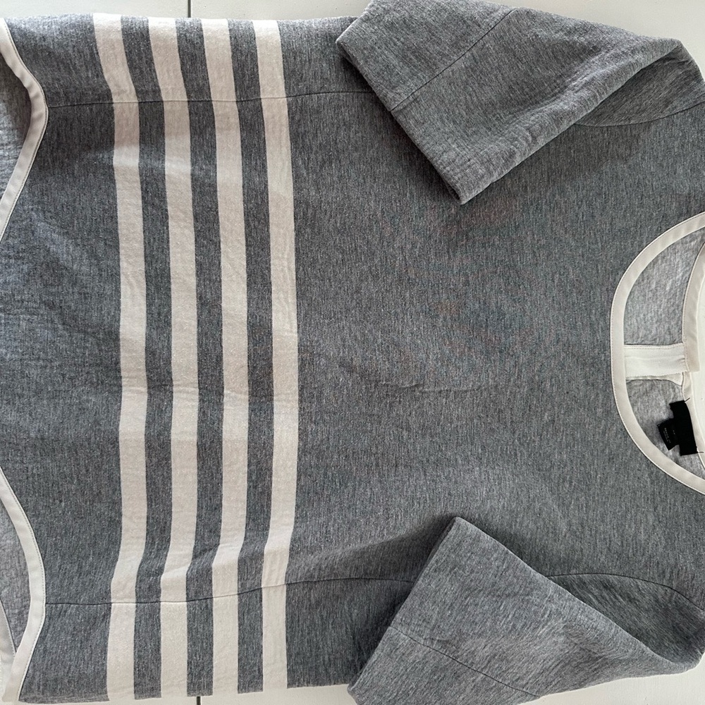 J. Crew Heather Gray and Cream Top